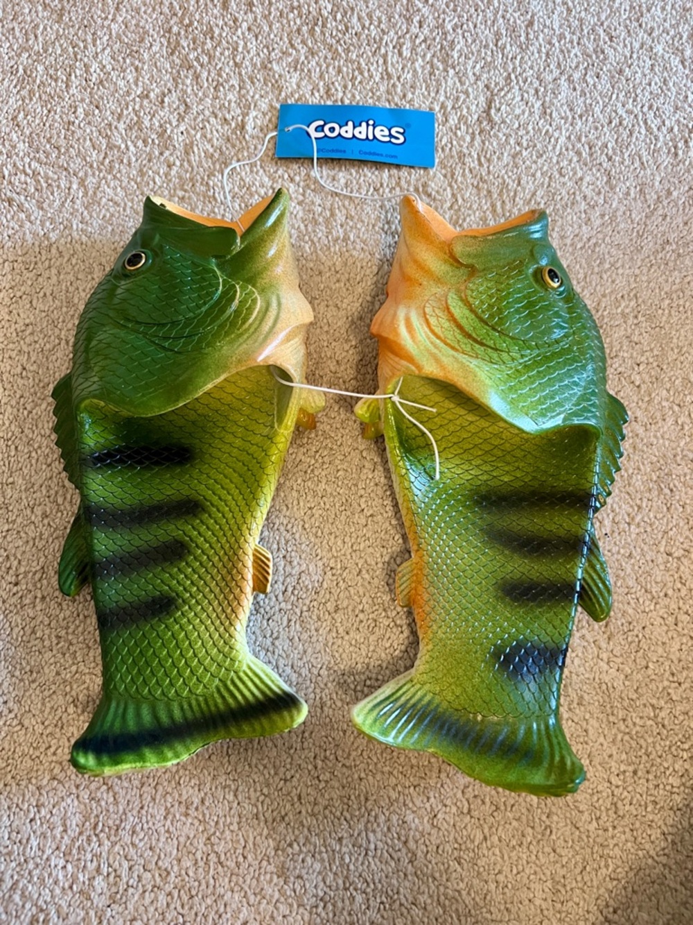 Coddies Fish Sandals Novelty Bass Slides Unisex Funny Fish Shoes NEW